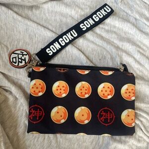 Dragon Ball Z Black and Orange Wristlet